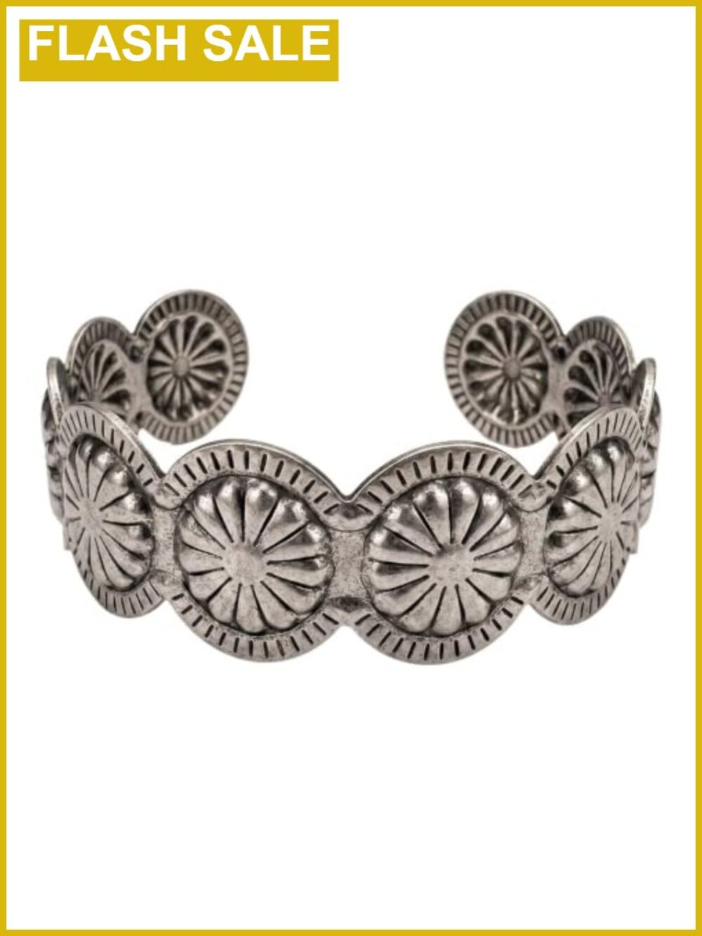 Western Cuff Bracelet for Women Polished Metal Adjustable Stackable